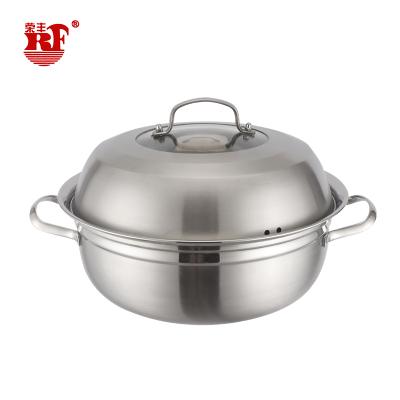 China Two Layer / Three Layer 304 Stainless Steel Steamer Pot Stock Multifunctional Viable Stock Pot for sale