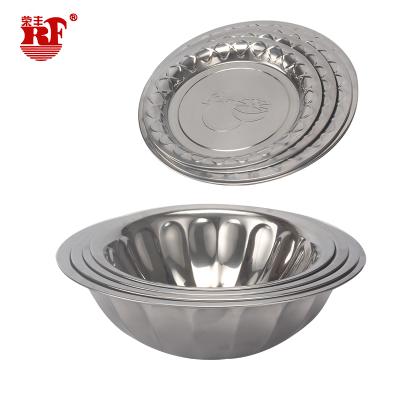 China Disposable Stainless Steel Pates And Bowls Set Tableware Set For Home for sale