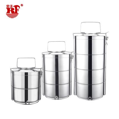 China 1/2/3 Layer Disposable Stainless Steel Food Grid Insulated Lunch Box For Food Bento Box Stainless Steel Thermos Lunch Box Food Container for sale