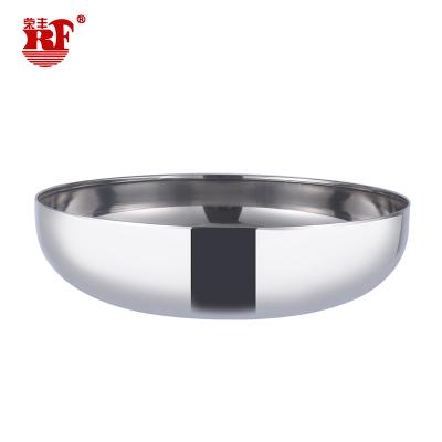 China RF 21cm Household Disposable Korean Cold Noodle Bowl Bibimbap Stainless Steel Bowl Instant Noodle Soup Bowl for sale