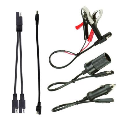 China Waterproof SAE Connector to SAE 2 PIN Connector MX 12V-24V Quick Extension Cable for sale