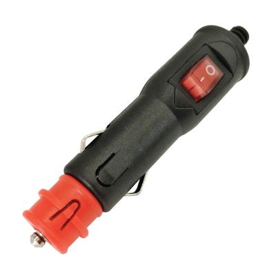 China With ON-OFF Switch MX 12V Male Car Cigarette Lighter Socket With Switch And Signal Light for sale