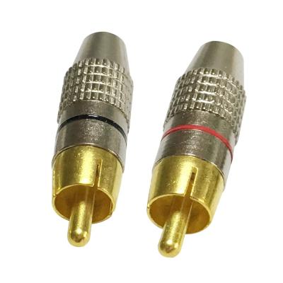 China audio & Hot Selling RCA Video Male Screw Plug Built-in Jack Adapter For PC Audio Video Free-Soldering DIY Parts Red Black Manufacturer for sale