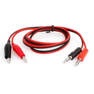 China Test Imported 3AM Banana Plug To Clip Probe Clamp Test Probe Cable Lead for sale