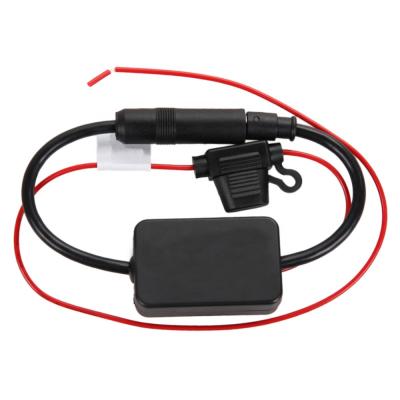 China Hot selling AM/FM car radio antenna amplifier antenna adapter fm radio signal booster for sale