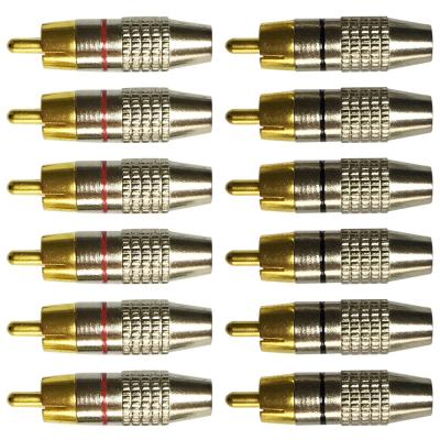 China audio & Solder Video Gold Plug RCA Audio Video Adapter Cable Connector for sale