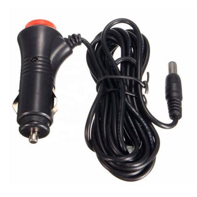 China MX 3A or 5A 2A 24 Volt Car Cigarette Power Supply Adapter Male Plug Lighter Extension Cable with Switch Button and DC 5.5mm 2.1mm Connector for sale