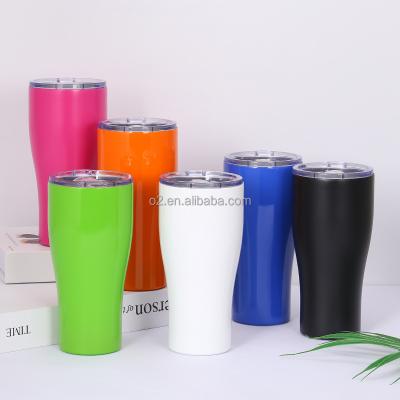 China High Quality Modern Stainless Steel 20oz 30oz Travel Water Tumblers Curve Wall Vacuum Stocked Dual Curve Tumbler for sale