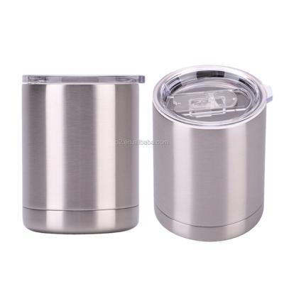 China 10oz New Style Disposable Vacuum Wall Coffee Cup Leak Proof Wine Tumbler Stainless Steel Portable Double Water Cup With Lid for sale