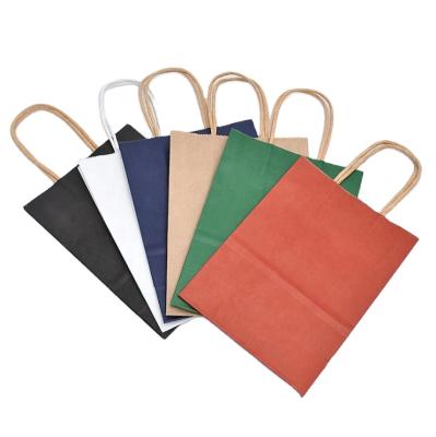 China Recyclable Custom White Brown Kraft Paper Shopping Bags With Twisted Handle Gift Paper Bag for sale