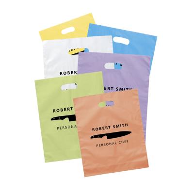 China Recyclable LDPE Custom Biodegradable Single Layer Die Cut Bag For Handling Plastic Shopping Bag Plastic Bag for sale