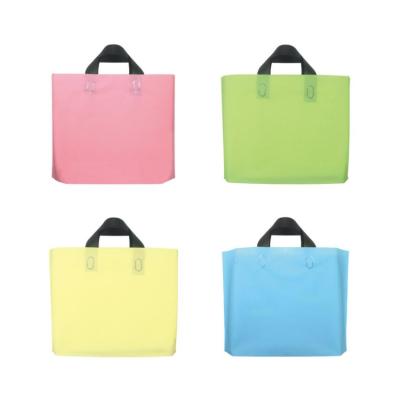 China Wholesale Custom Eco - Friendly Logo Printed Handle PE Shopping Plastic Bag for sale