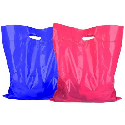 China Wholesale Glossy Moisture Proof Double Thick Handles Tear Resistant Clothing Boutique Shopping Bags for sale