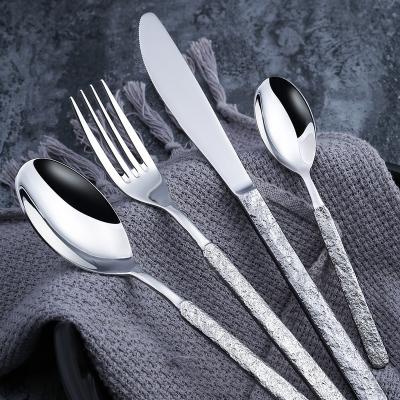 China High Quality 18/10 Stainless Steel Knife Fork Restaurant Flatware Bulk Flatware Disposable Stylish Hotel Cutlery Set Hot Sale Products for sale