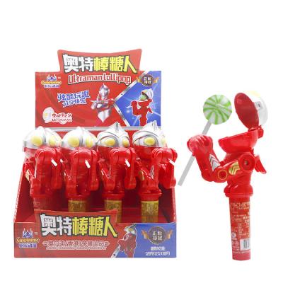 China Cartoon Toys Hot Selling Ultraman Lollipop Man Ultraman Fruity Lollipop for sale