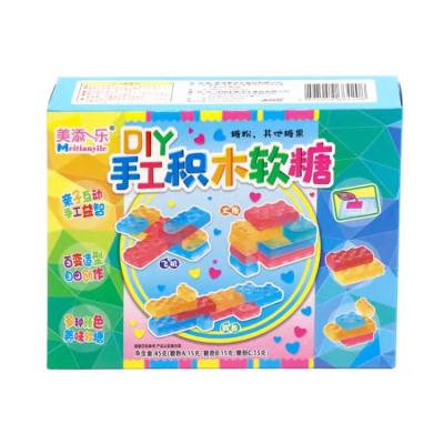 China 24pcs Sets Children's Puzzle Blocks Diy Handmade Gummy Building Blocks Set for sale