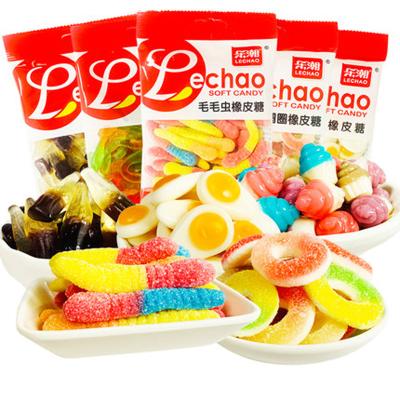 China Natural colorful assorted fruit jelly gummies120g for sale