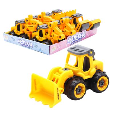 China Low MOQ 1584 four kinds of disassembly and assembly engineering vehicles without sugar candy toy for sale