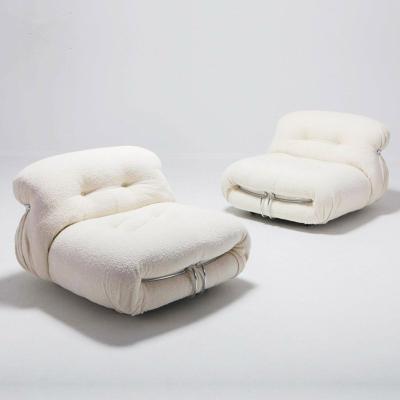 China Other High Quality Home Luxury Sherpa Fabric Sofa Shearling Chair Shearling Hotel Furniture Buckle Teddy Sofa White Shearling Chair White Chair for sale