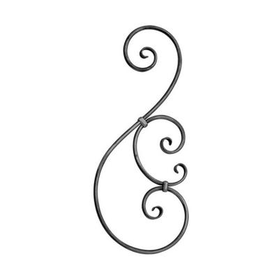 China China Traditional Manufacturer Top Selling Windows Wrought Iron c Scrolls Decorative Iron Door Parts for sale