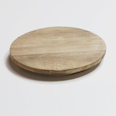 China Natural and decorative custom wooden square wooden jar of candle lid set and cheap wooden glass jar lid for sale