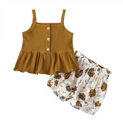 China Breathable Fashion Summer Newborn Baby Tops+Shorts Sets Casual Summer Baby Clothes 2pcs for sale