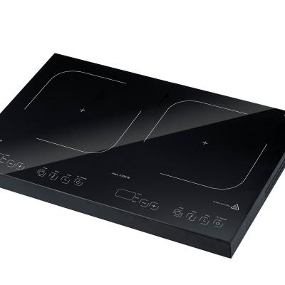 China Hotel countertop electric appliance double burner induction hob cooktop 3500W induction cooker for sale