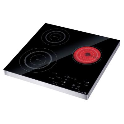 China Three Independent Infrared Burners Customized Induction Combine 3 Color Triple Induction Cooktop for sale