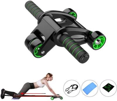 China Home Use 4 Wheels Abdominal Muscle Trainer Fitness Equipment Decreasing Ab Wheel Abdominal Roller for sale