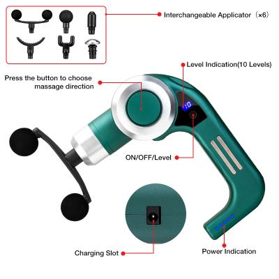 China Rechargeable Electric Body Fitness Fascia Gun For Relieving Muscle Pain Household Massager for sale