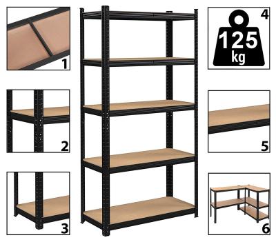 China Storage Shelving Garage Heavy Duty Adjustable Shelving Unit Layer Wrapping Pad Steel Storage Rack for sale