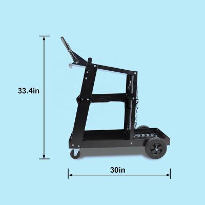 China Cart China Hot Sale Hand Pull Tool Trolley Four Wheel Tool Cart MigTig Welder Welder and Plasma Cutter Welding MIG Cat Cart for sale