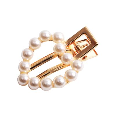 China Popular environmental friendly all-matchFor face wash hits the side clip fashion soft pearl girl hairpin for sale