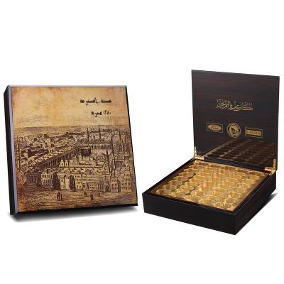 China Handmade NEW Luxurious Wooden Box Handmade Arabic Printing Wood Box piano lacquer wooden gift box for sale