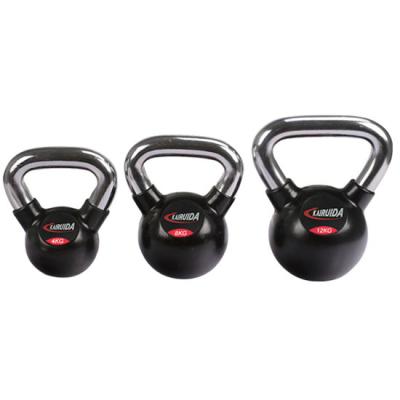 China Luxury High Quality Exercise Rubber Kettlebell Cast Iron Fitness Rubber Kettlebell New for sale