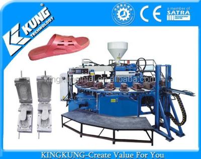 China Horizontal Automatic PVC Airblowing Servo Control Shoe Slipper Sandal Injection Molding Machine zu verkaufen