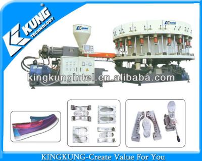 China Single Color PVC Direct Injection Semi - Automatic Shoe Equipment 300pairs / Day Te koop