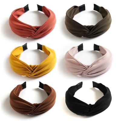 China 2022 Headband Fashion Hair Accessories Twist Knot Hair Band Women Korean Simple Headbands for sale