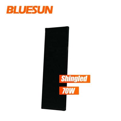 China Bluesun all black mini solar panels manufacture 70w 110w 170w mini solar panels 70w 125mmx125mm solar panels for sale