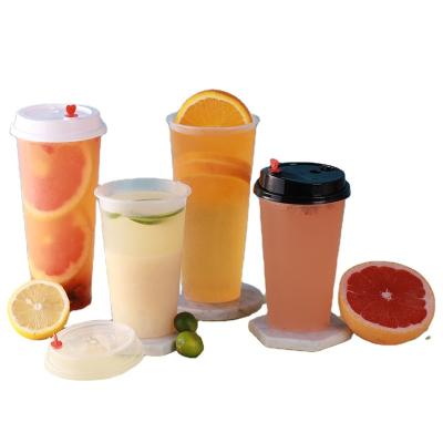 China Single Wall Transparent PP Plastic Cups For Milk Disposable Plastic Cups With Lids For VODKA Soda Cups for sale