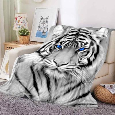 China Custom Digital Printed 3D Painting Anti-pilling Soft Blanket Flannel Sofa Blanket for sale