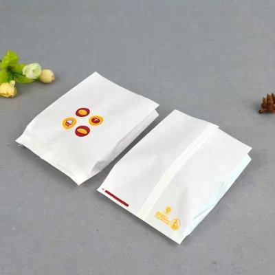 China Wholesale Custom Logo Biodegradable Printed Wax Donut Food Hamburger Snack Paper White Greaseproof Paper Packaging Bag Disposable Paper Bag for sale