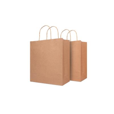 China Eco Friendly Wholesale Biodegradable Custom Printed Logo Biodegradable Paper Kraft Food Packaging Custom Paper Bags With Handle for sale