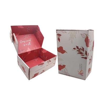 China Custom Printed Logo Pink Make Up Packaging Eco Friendly Wholesale Recyclable Corrugated Cardboard Paper Luxury Cosmetic Packaging Set for sale