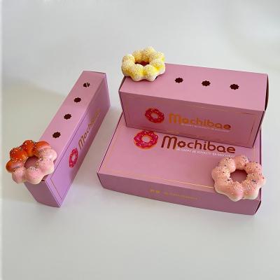 China Wholesale Biodegradable Pastry Bakery Biodegradable Paper Packaging Boxes Custom Pink Dunkin Donut Cake Box Cookie Box With Inserts for sale