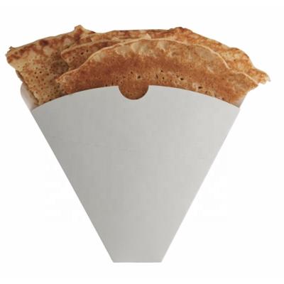 China Wholesale Custom Biodegradable Food Pancakes Packaging Disposable Box Food Grade Crepe Paper Holder Wrapping Crepe Paper Cone for sale