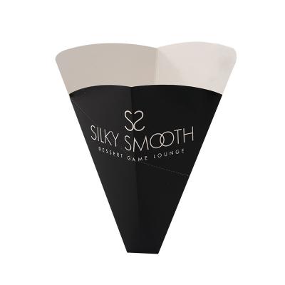 China Biodegradable Wholesale Custom Printed Logo Biodegradable Bakery Packaging Box Ice Cream Waffle Paper Cone For Food for sale