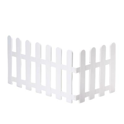 China Easily Assembled 39cm Height Plastic White Outdoor Garden Fencing Home And Garden for sale