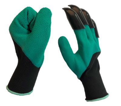 China Comfortable Women Hand Safety Functional Fingertips Garden Gloves With Claws for sale