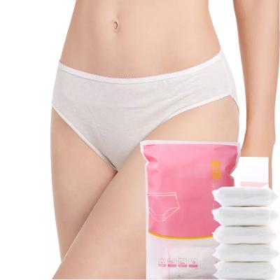 China Antibacterial Disposable Women's Panties Menstrual Period Underwear 100% Cotton For Hotel for sale